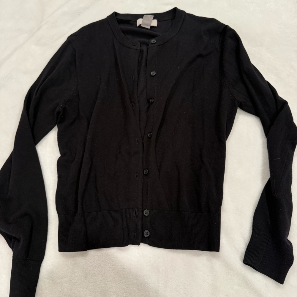 H&M Black Cardigan Sweater